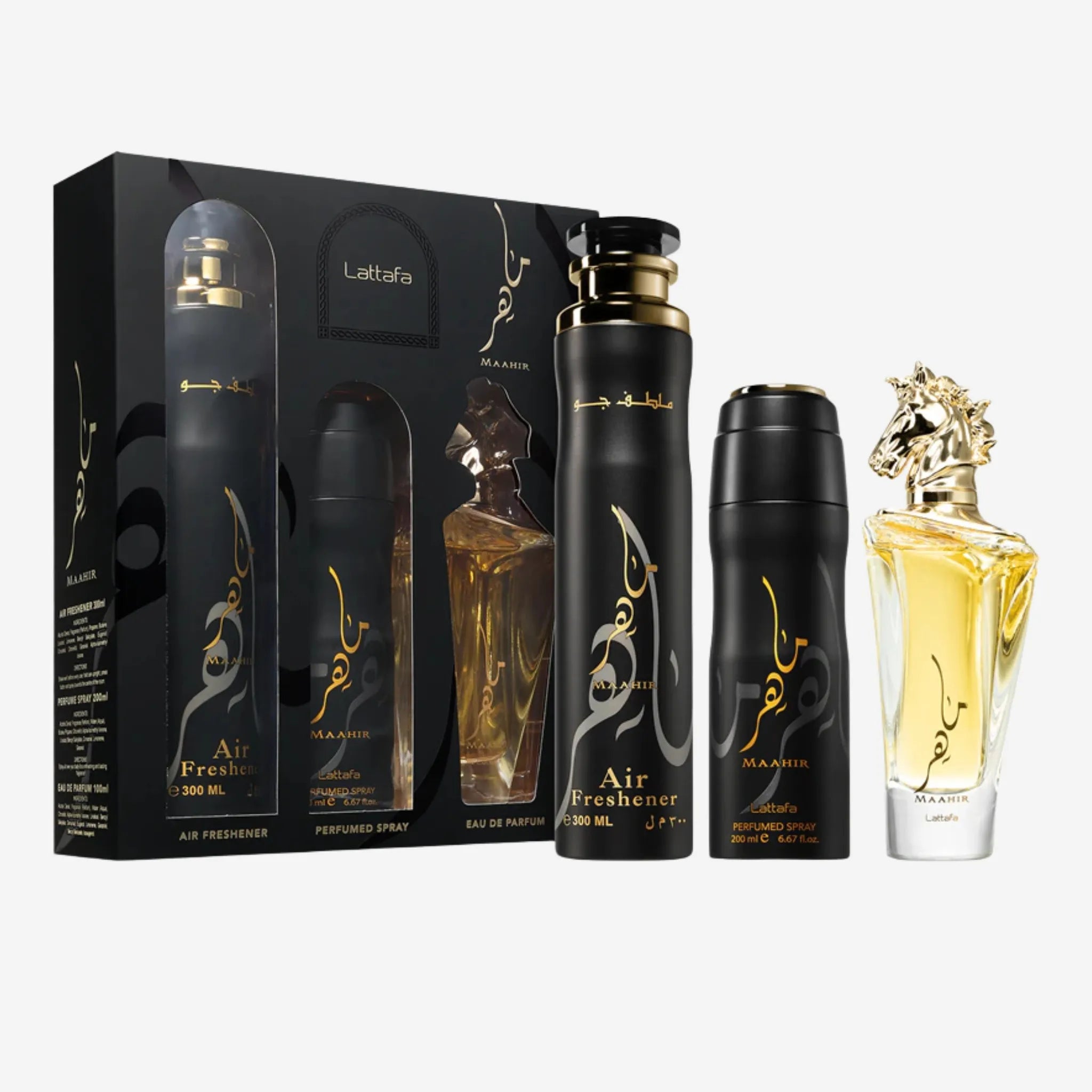 Maahir 3 Piece Gift Set Bundle by Lattafa